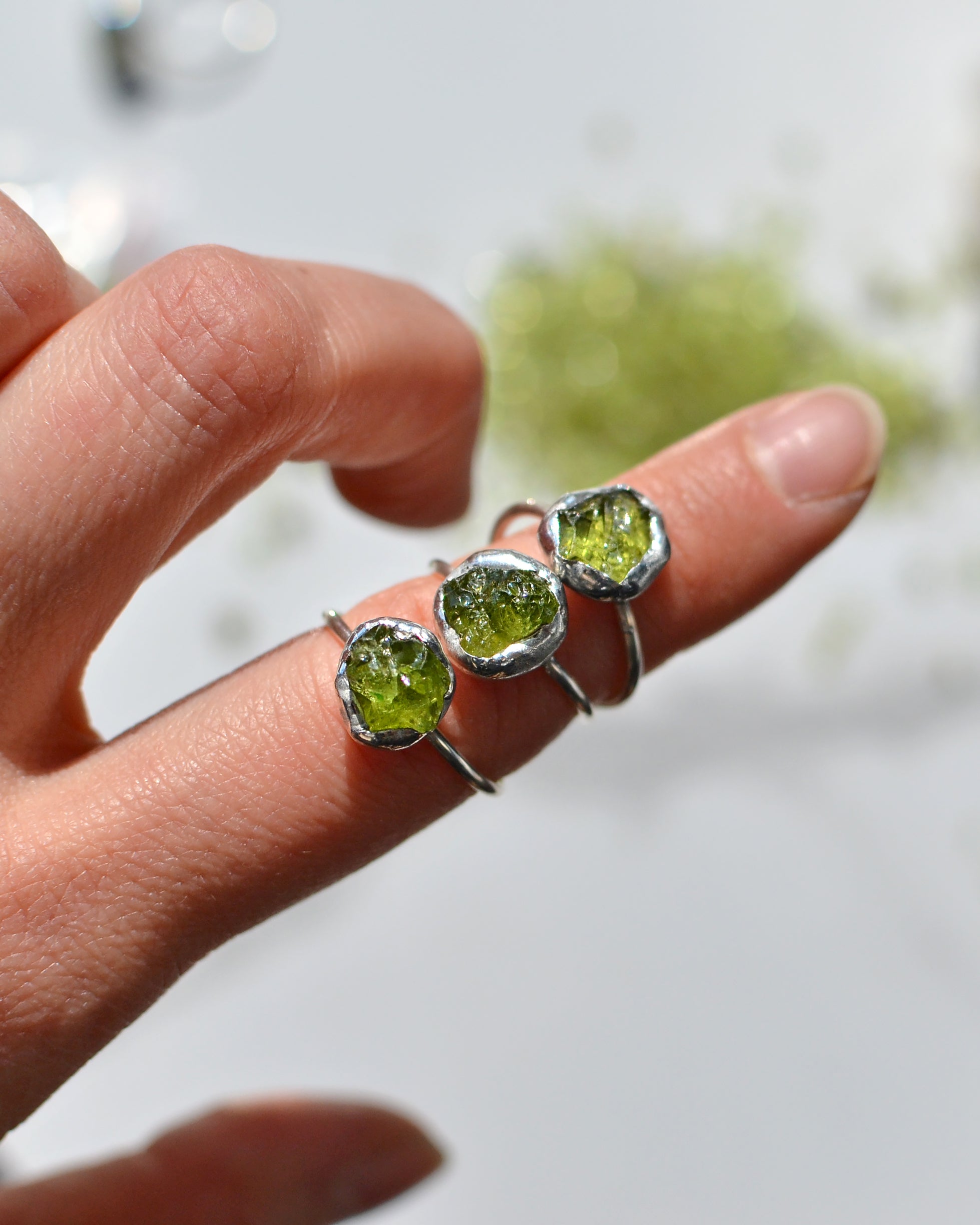 Natural Peridot Ring- Sterling Silver Ring- Engagement Promise Ring- Green Gemstone- August Birthstone - Anniversary newest Birthday Gift for Her