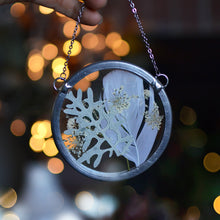 Load image into Gallery viewer, Pressed Flora Glass Ornament - White Christmas