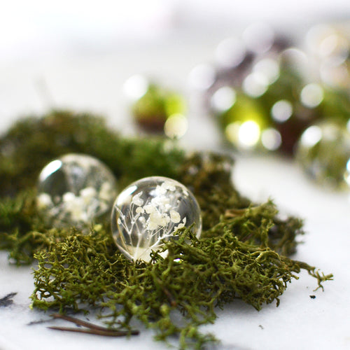 Baby breath large sphere necklace