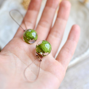 Fern sphere earrings