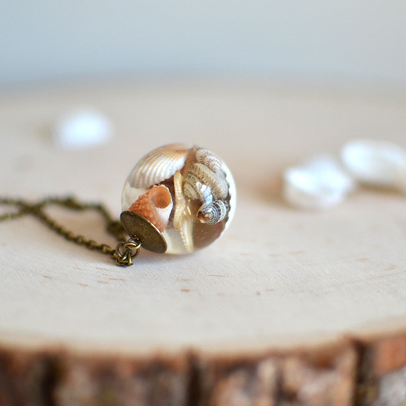 Seashell necklace / Handmade jewelry – Eight Acorns Floral