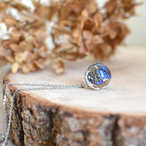Forget me not necklace small sphere necklace