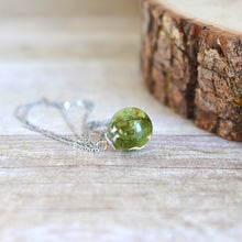 Load image into Gallery viewer, Fern necklace, maidenhair fern, resin jewelry, pressed leaf, nature necklace