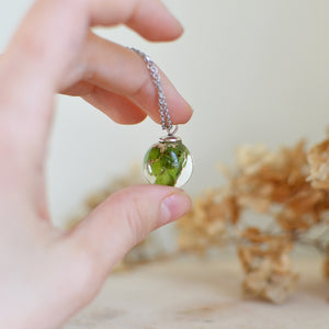 Fern necklace, maidenhair fern, resin jewelry, pressed leaf, nature necklace