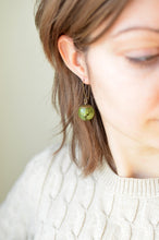 Load image into Gallery viewer, Fern sphere earrings