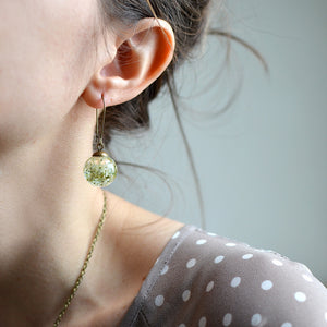 (Wholesale) Floral earrings queen anne's lace