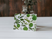 Load image into Gallery viewer, Green Leaves Mix  - Pressed flower collection card