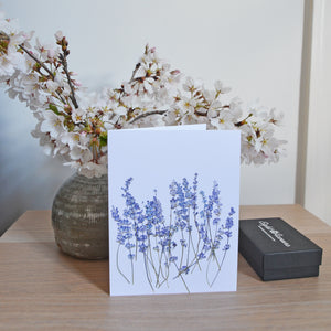 Blue Sage Salvia - Pressed flower collection card