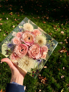 Custom Floral Resin Slabs - Bridal Bouquets, Memorial Flowers, dried flower preservation