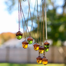 Load image into Gallery viewer, Acorn amber necklace