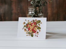 Load image into Gallery viewer, Red Roses  - Pressed flower collection card
